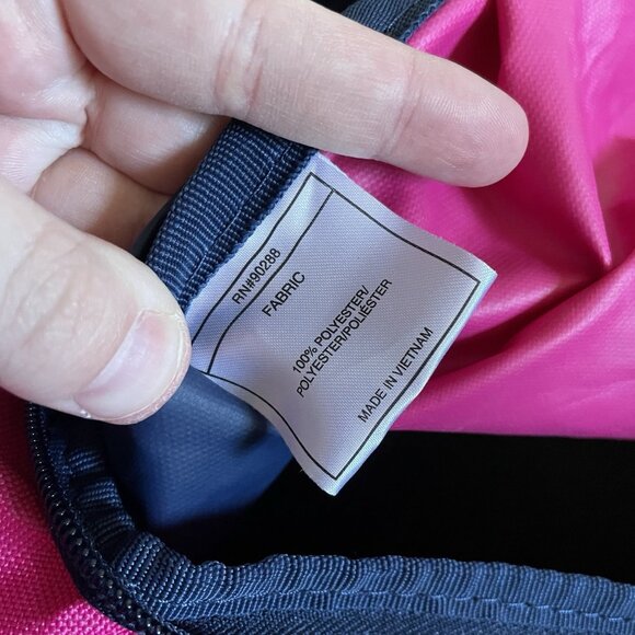 Adidas Pink Navy Logo Workout Travel Shoulder Strap Small Diablo Duffel Gym Bag - Picture 8 of 9